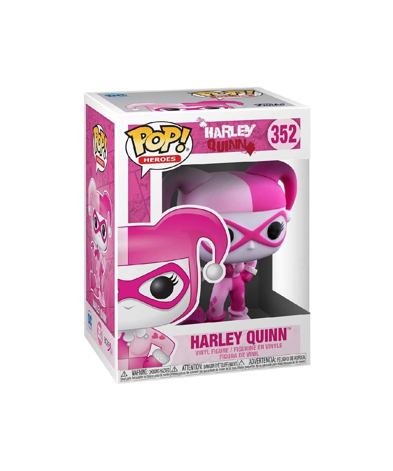 harley quinn breast cancer awareness funko pop